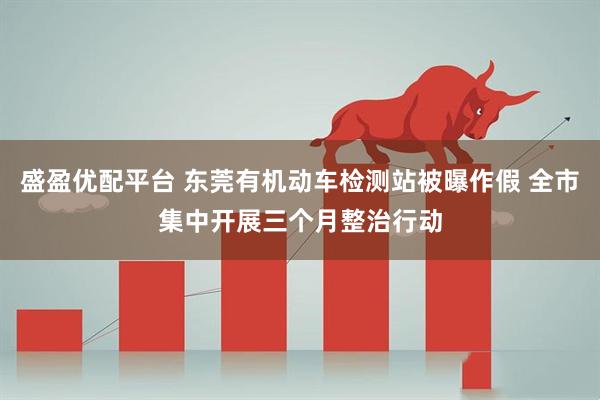 盛盈优配平台 东莞有机动车检测站被曝作假 全市集中开展三个月整治行动