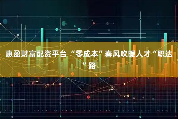 惠盈财富配资平台 “零成本”春风吹暖人才“职达”路
